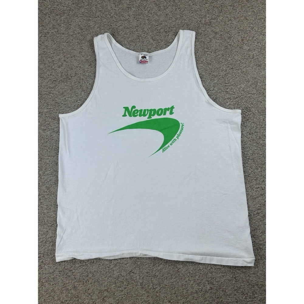 Vintage 80's Newport Cigarettes Alive With Pleasure Tank Top Men's Size XL USA